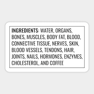 Ingredients of a Human: Coffee Sticker